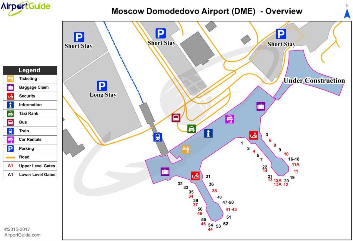 карта на летище DME