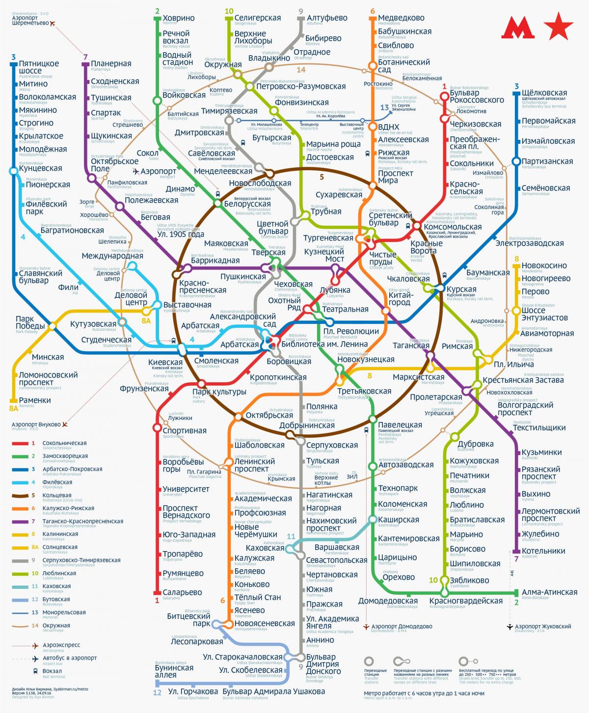 метрото на Москва карта