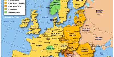 Москва на картата на Европа
