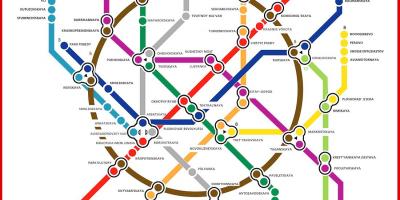 Москва карта на метрото в Русия