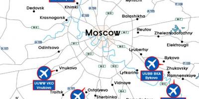 Карта московски летища