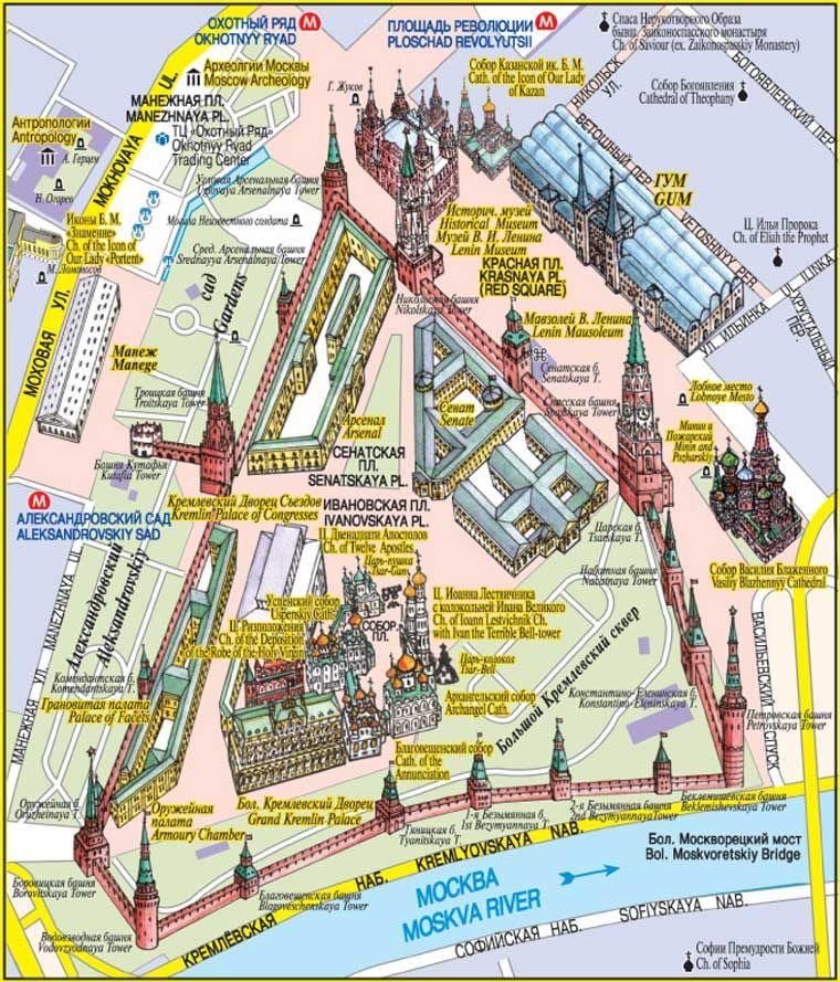 Червена размер на картата Москва