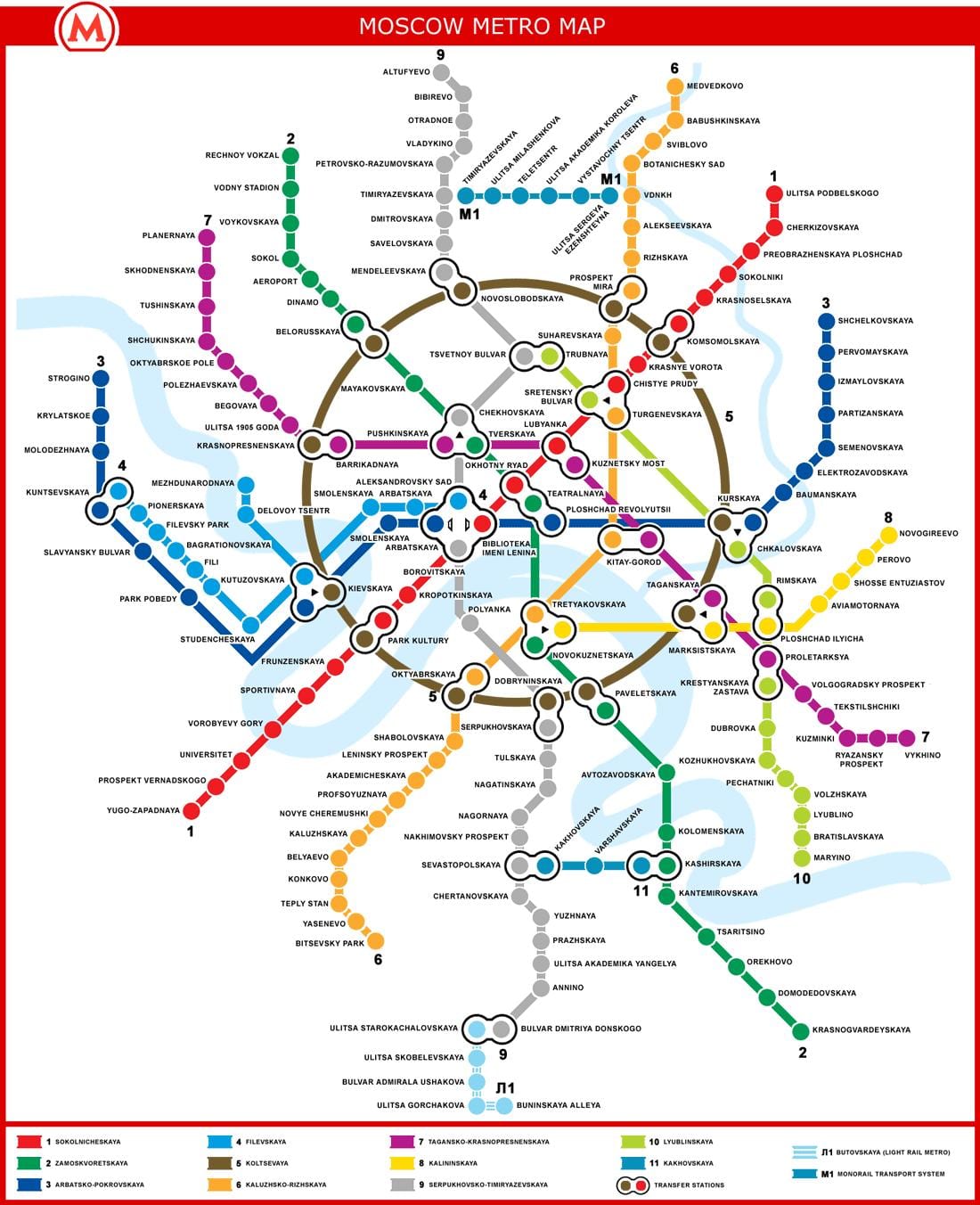 карта на Москва "метро"