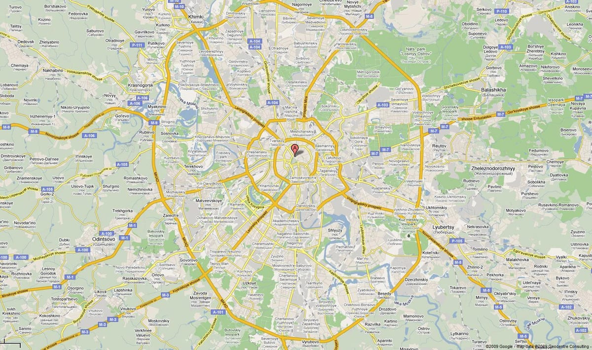 МОСКВА магистрала карта