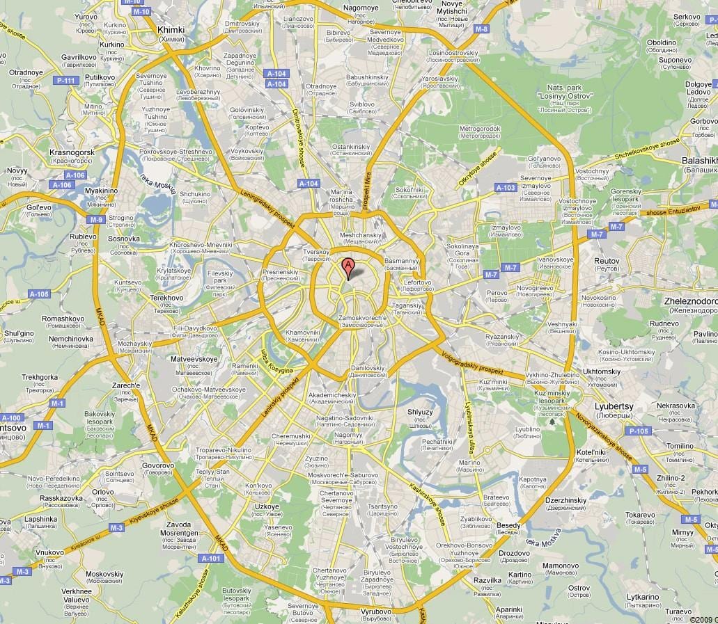 Москва предградие на картата