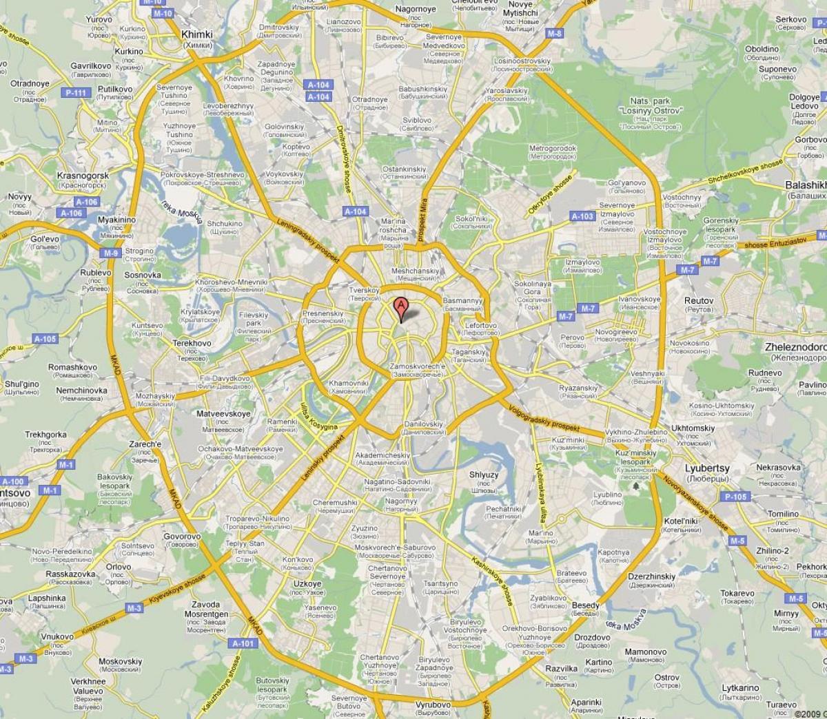 Москва предградие на картата