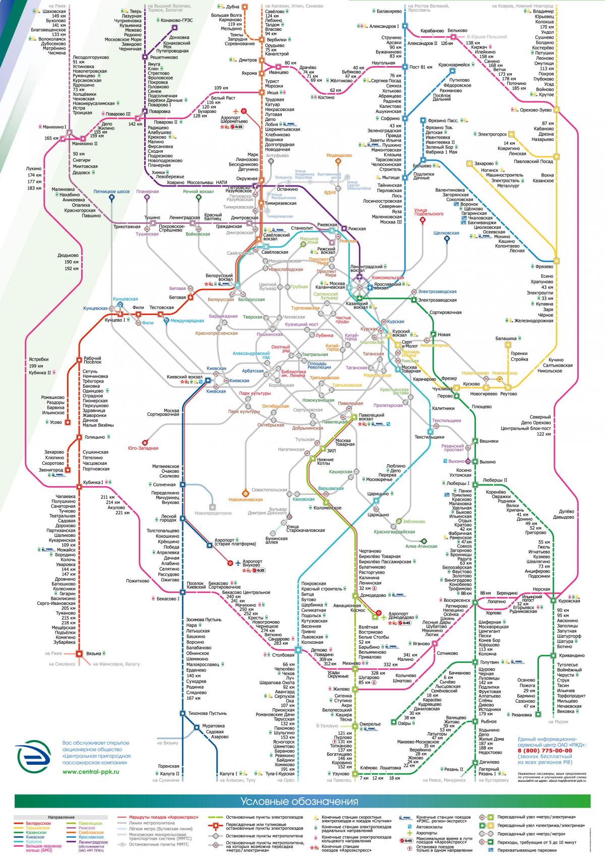 карта на Москва влак