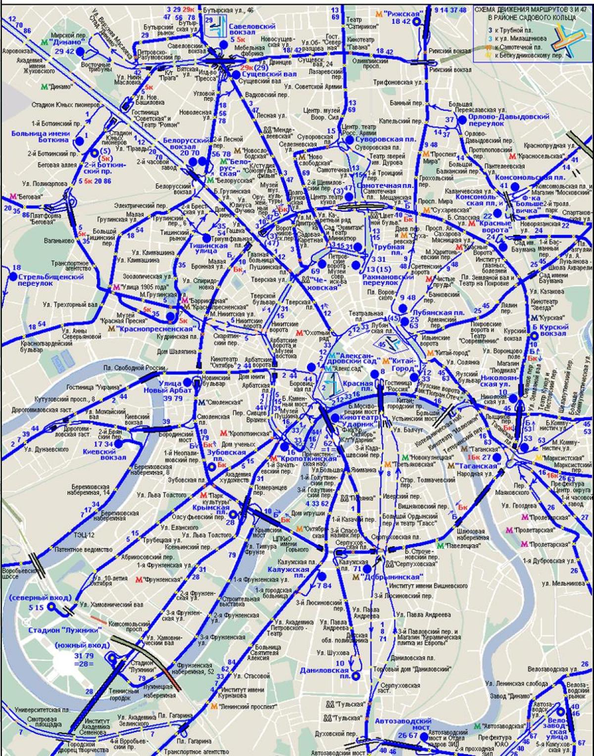 карта на Москва и тролей