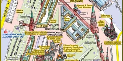 Червена размер на картата Москва